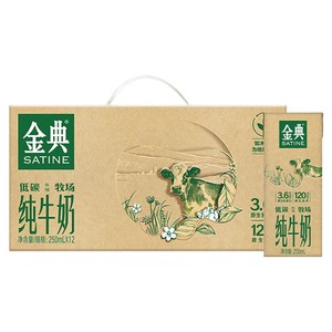 金典旗舰店纯牛奶250ml*12盒*2箱伊利牛奶送礼优质蛋白