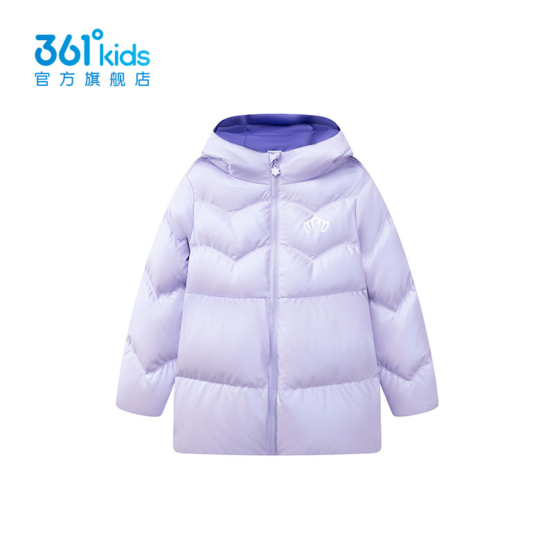 【商场同款】361°童装女童中长羽绒服2025年冬季新款小童外套 183.2元