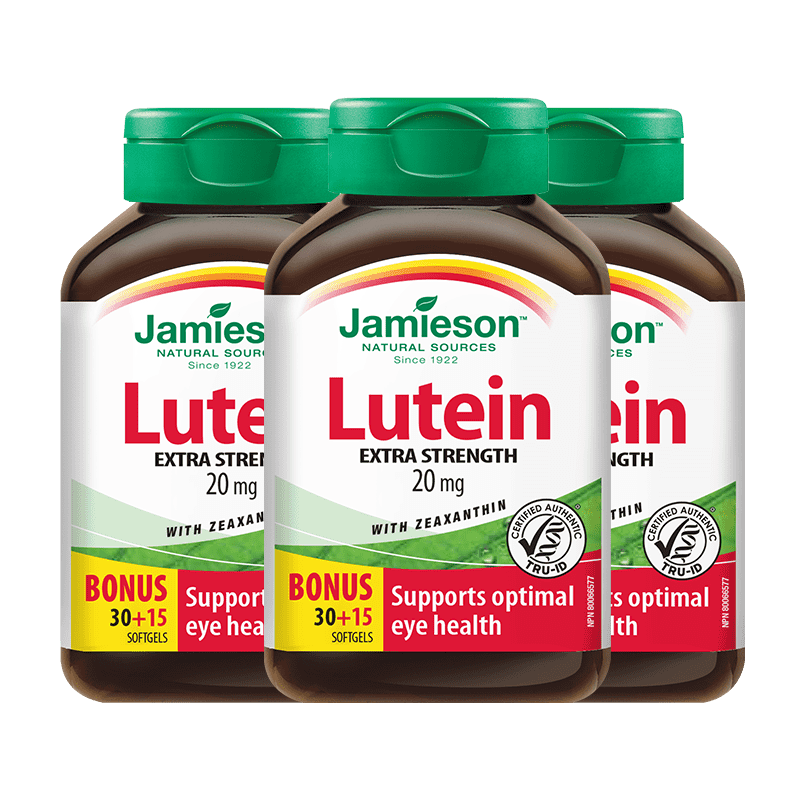 Jamieson健美生进口保健叶黄素胶囊20mg呵护眼睛玉米黄质成人护眼 99元