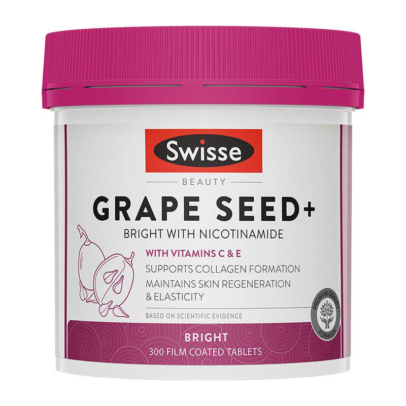 Swisse烟酰胺葡萄籽300片非胶囊烟酰胺胶原蛋白原花青素维生素C 127.5元