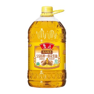 鲁花淘淘飘香5S压榨一级花生油6.08L 食用油厨房