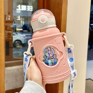 儿童保温杯316食品级吸管杯子可爱便捷斜挎幼儿园学生迪士尼水杯