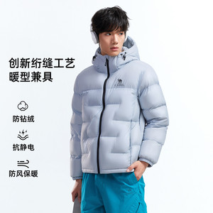 骆驼臻金city户外羽绒服2026秋冬新款男女同款高蓬防风保暖面包服