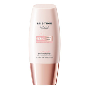 mistine蜜丝婷小粉帽防晒霜清爽不油腻高倍防晒养肤隔离素颜霜