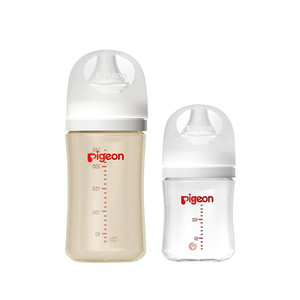 贝亲奶瓶套装新生儿防胀气母乳实感玻璃奶瓶160ml+ppsu奶瓶240ml